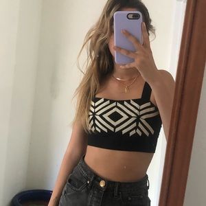 Black and white crop top